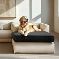 Hokway Stretch Chaise Cover Reversible Sofa Cushion Protector Black by Deal US