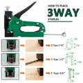 [Like New] QUQITONG Heavy Duty 3-in-1 Staple Gun Power Adjust No-Jam Green 2100 Staples by Deal US
