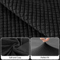 Hokway Stretch Chaise Cover Reversible Sofa Cushion Protector Black by Deal US