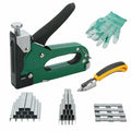[Like New] QUQITONG Heavy Duty 3-in-1 Staple Gun Power Adjust No-Jam Green 2100 Staples by Deal US