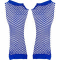 Amscan Blue Long Fishnet Fingerless Gloves 1 Count One Size by Deal US