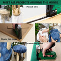 [Like New] QUQITONG Heavy Duty 3-in-1 Staple Gun Power Adjust No-Jam Green 2100 Staples by Deal US