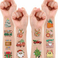 MeoIsDaBest 100 PCS Groovy Christmas Temporary Tattoos Retro Boho Multicolor by Deal US