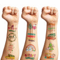 MeoIsDaBest 100 PCS Groovy Christmas Temporary Tattoos Retro Boho Multicolor by Deal US