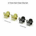 EleOnate Gold Bow Hair Claw Clip Medium Metal Pearls for Women by Deal US