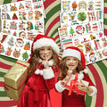 MeoIsDaBest 100 PCS Groovy Christmas Temporary Tattoos Retro Boho Multicolor by Deal US