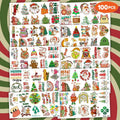 MeoIsDaBest 100 PCS Groovy Christmas Temporary Tattoos Retro Boho Multicolor by Deal US