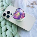 Luhoit Heart Shape Expanding Cell Phone Grip Stand Star Purple Multicolor by Deal US
