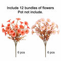 HyeFlora Artificial Mums Fall Flowers 12 Bundles Silk Morning Glory Mix 15in by Deal US