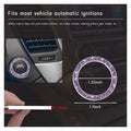 Dickno Bling Crystal Double Rhinestone Car Engine Start Stop Ring Purple 2 PCS by Deal US