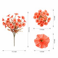 HyeFlora Artificial Mums Fall Flowers 12 Bundles Silk Morning Glory Mix 15in by Deal US