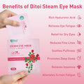 Ditoi Heated Steam Eye Mask with Hyaluronic Acid Rose 10 Count Pack by Deal US