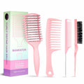 manrator Curl Defining Brush Vented Detangling Frizz Control Pink by Deal US