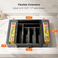 Pipishell Expandable Silverware Drawer Organizer BPA-Free Black 8 Compartments by Deal US
