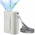 Beeplove Portable Clip On Waist Fan 5 Speeds 8300RPM USB Rechargeable White by Deal US