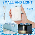 Beeplove Portable Clip On Waist Fan 5 Speeds 8300RPM USB Rechargeable White by Deal US