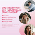 Ditoi Heated Steam Eye Mask with Hyaluronic Acid Rose 10 Count Pack by Deal US