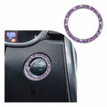 Dickno Bling Crystal Double Rhinestone Car Engine Start Stop Ring Purple 2 PCS by Deal US