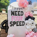 JeVenis Pink Need Four Speed Racing Car Balloons 4th Birthday Party by Deal US