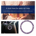 Dickno Bling Crystal Double Rhinestone Car Engine Start Stop Ring Purple 2 PCS by Deal US