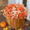HyeFlora Artificial Mums Fall Flowers 12 Bundles Silk Morning Glory Mix 15in by Deal US