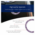 Dickno Bling Crystal Double Rhinestone Car Engine Start Stop Ring Purple 2 PCS by Deal US