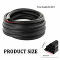YGDMD 32.8Ft Upgrade Automotive Weather Stripping Thickened Rubber Self-Adhesive by Deal US
