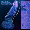 JJYUYUE 8.7in Dragon Silicone Dildo Huge Anal Suction Cup Adult Toy Blue by Deal US