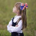 EVKILKJS American Flag Hair Bow Clips for Girls Women 2Pcs 4th of July by Deal US