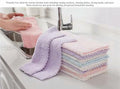 Set of 5 Coral Fleece Turkish Kitchen Cleaning Cloths 10x10in Blue by Deal US