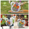 ENOU Solar Garden Swan Statue Outdoor Patio Yard Decor White Metal by Deal US
