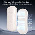 OLV Rechargeable Hand Warmers 2 Pack 6000mAh Magnetic Beige Portable by Deal US