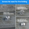 Marysino 100Pcs #8x1-1/2" 410 Stainless Steel Self Tapping Screws Metal by Deal US