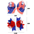 EVKILKJS American Flag Hair Bow Clips for Girls Women 2Pcs 4th of July by Deal US