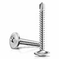 Marysino 100Pcs #8x1-1/2" 410 Stainless Steel Self Tapping Screws Metal by Deal US