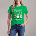 FLORENCE IISA St. Patrick's Day Lucky Shamrock & Gnomes T-Shirt Irishgreen XS by Deal US