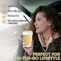 WellMellon 12oz Ripple Wall Disposable Coffee Cups with Lids 50 Count by Deal US