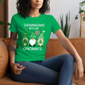FLORENCE IISA St. Patrick's Day Lucky Shamrock & Gnomes T-Shirt Irishgreen XS by Deal US