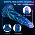 JJYUYUE 8.7in Dragon Silicone Dildo Huge Anal Suction Cup Adult Toy Blue by Deal US