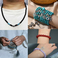 JIYIEW 8mm Glass Beads 24 Colors 575Pcs DIY Jewelry Making Kit Turquoise by Deal US