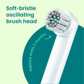QuipRev 360 Oscillating Rechargeable Electric Toothbrush Soft Bristles Blue Mist by Deal US