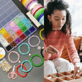 JIYIEW 8mm Glass Beads 24 Colors 575Pcs DIY Jewelry Making Kit Turquoise by Deal US