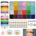 JIYIEW 8mm Glass Beads 24 Colors 575Pcs DIY Jewelry Making Kit Turquoise by Deal US