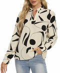 VIPONES Women V Neck Long Puff Sleeve Floral Blouse 530-floral White XL by Deal US