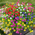 Ivydale Artificial Fall Mums Flowers 12 Bundles UV Resistant Mix Color by Deal US