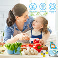 OLRMA 20PCS Kids Knife Set Blue Child-Friendly Plastic Cooking Tools by Deal US