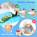 OLRMA 20PCS Kids Knife Set Blue Child-Friendly Plastic Cooking Tools by Deal US