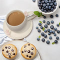 ARGUMENTATION Creative Kawaii Cherry Ceramic Coffee Mug 10oz White with Coaster by Deal US