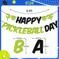 Little Man Happy Pickleball Day Banner Green Black Glitter Cardstock by Deal US