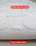 multiwins Christmas Pillow Covers 18x18 Set of 2 Snowman Plush Faux Fur by Deal US